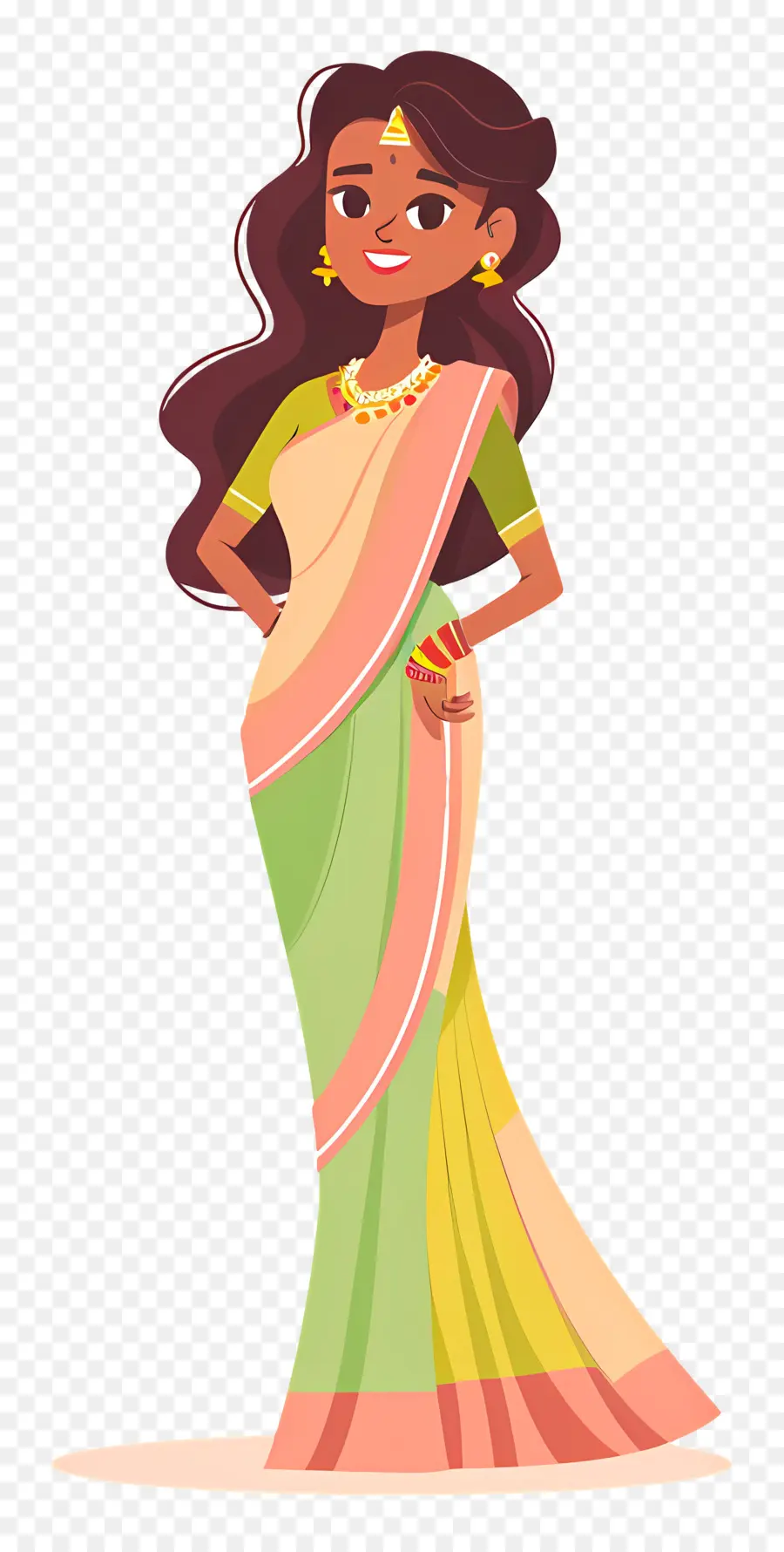 Sari Indien，Femme En Sari PNG