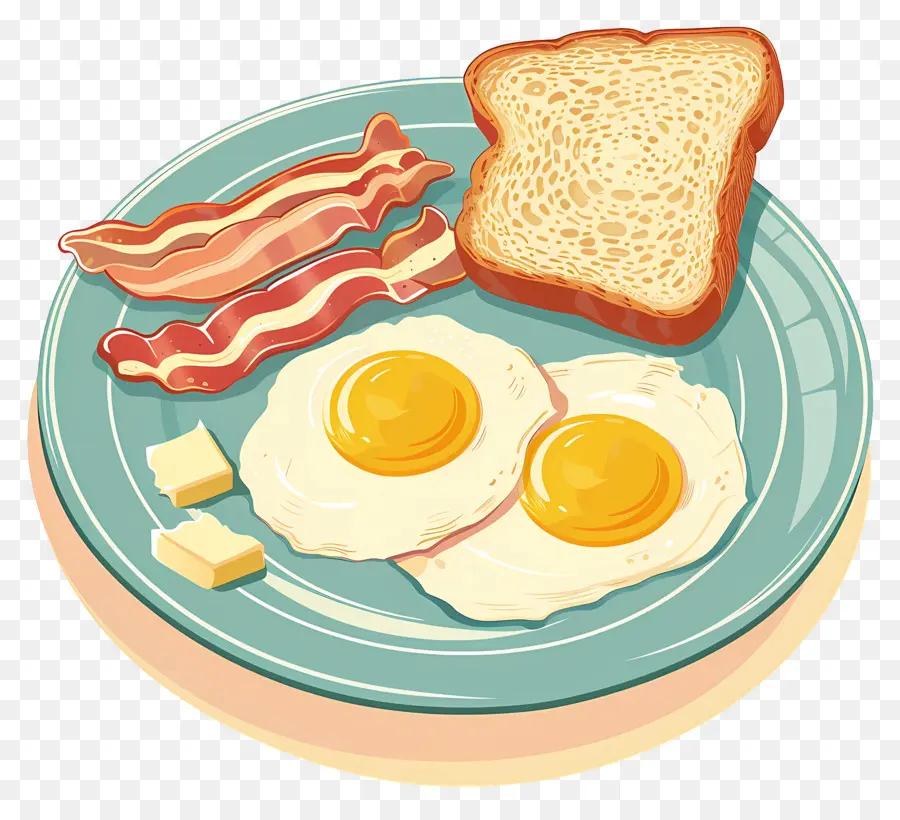 Assiette De Petit Déjeuner，œufs PNG