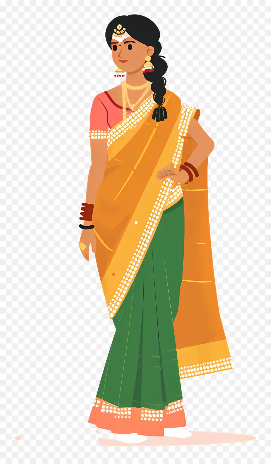 Sari Indien，Femme Traditionnelle PNG