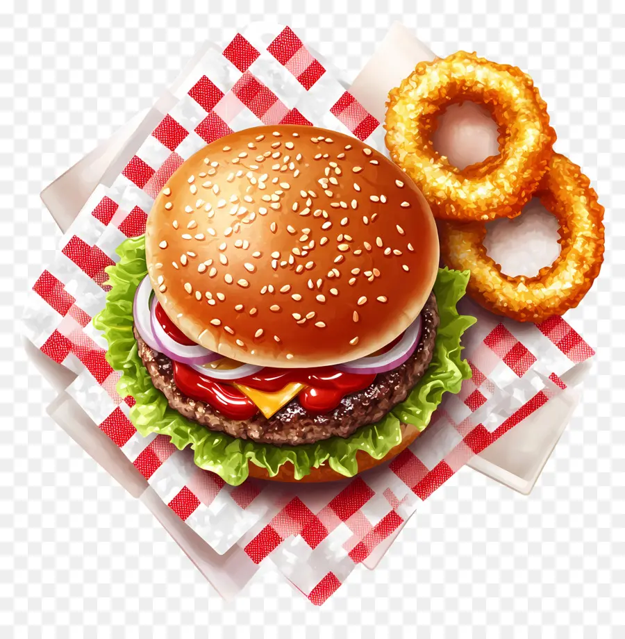 Burger Américain，Hamburger PNG