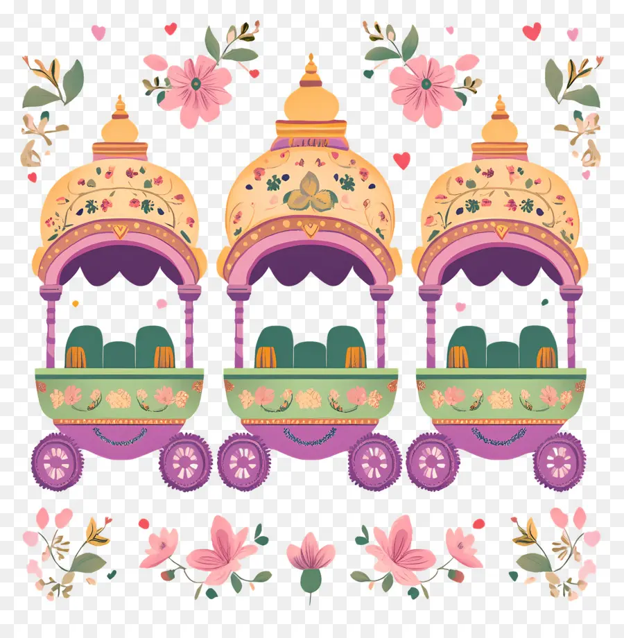 Rath Yatra，Voitures Décoratives PNG