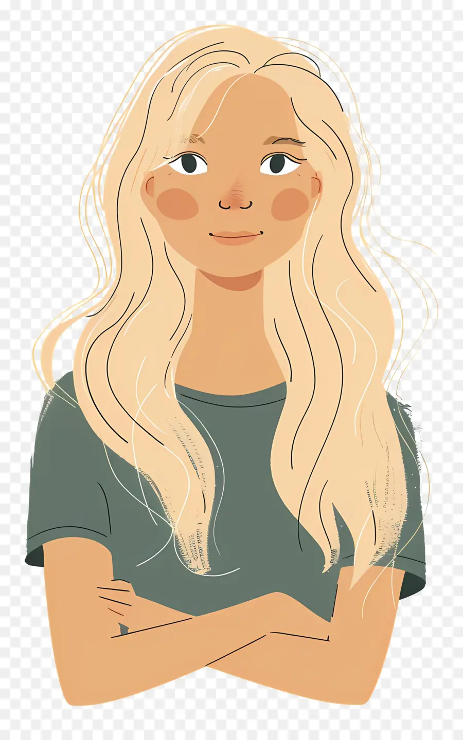 Femme Blonde，Cheveux Blonds PNG