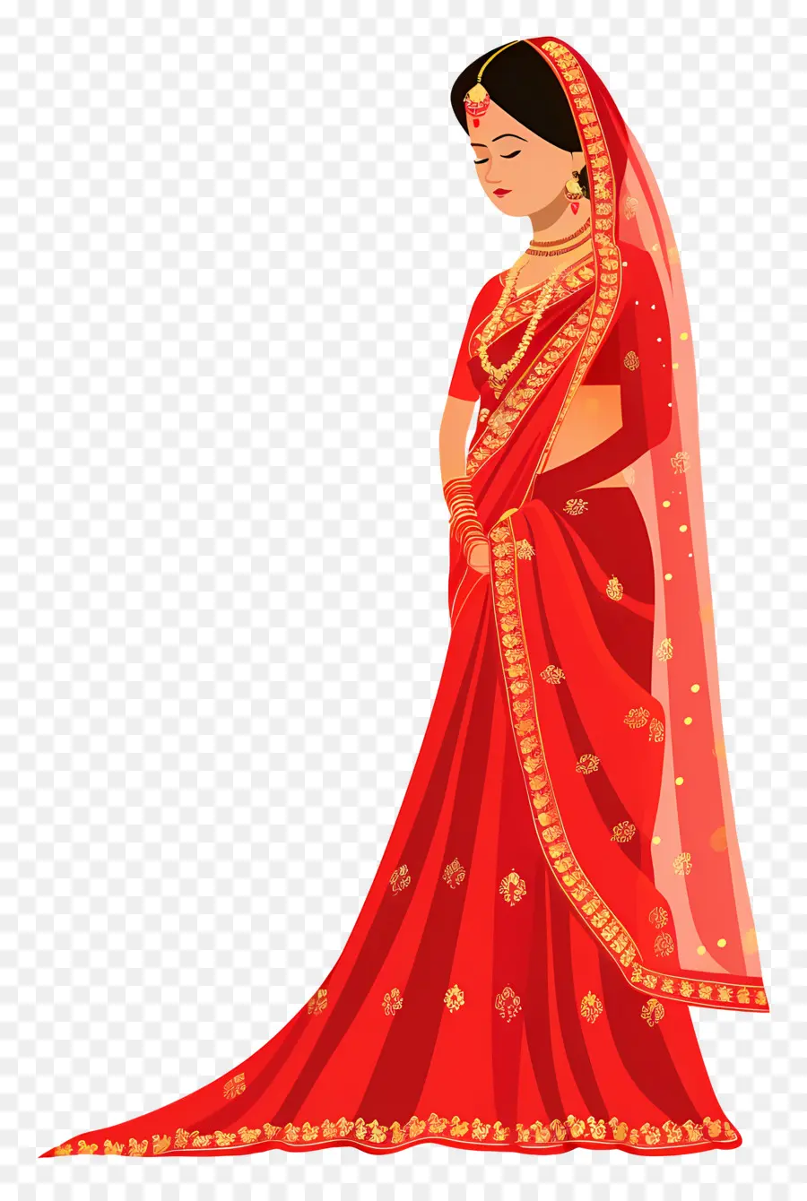 Sari De Mariage Indien，Femme En Costume Traditionnel PNG