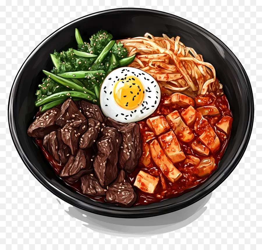 Bibimbap Coréen，Bibimbap PNG