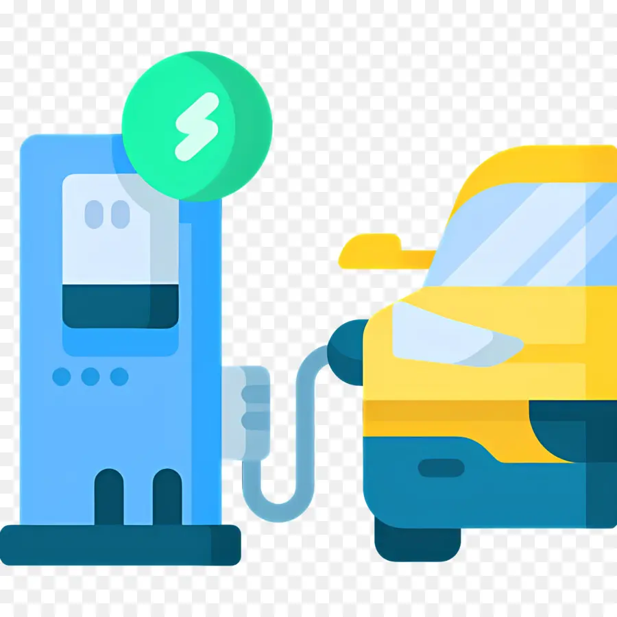 Voiture électrique，Chargement PNG