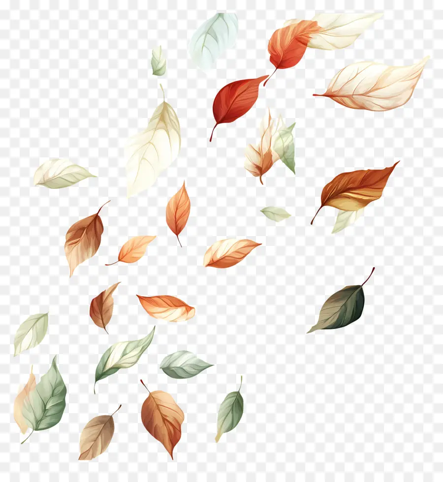 Feuilles Flottantes，Les Feuilles D'automne Tombent PNG