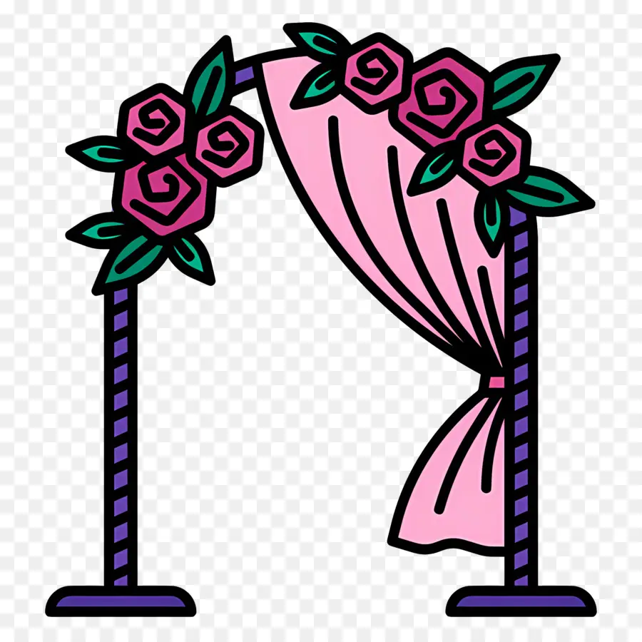 Arche De Mariage，Fleurs PNG