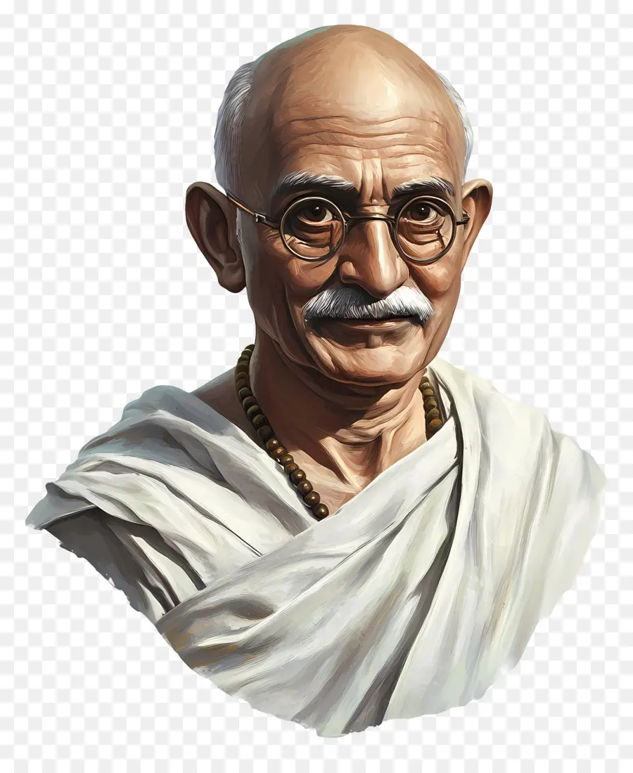 Gandhi，Un Homme âgé Avec Des Lunettes PNG