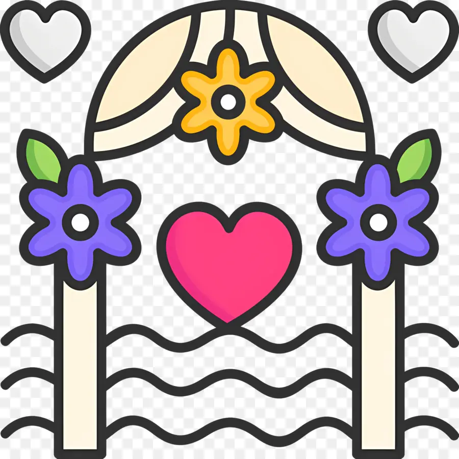 Arche De Mariage，Fleurs PNG