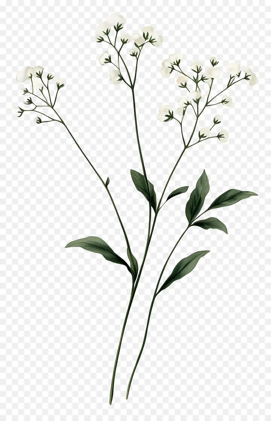 Fleur De Souffle De Bébé，Plante Verte PNG