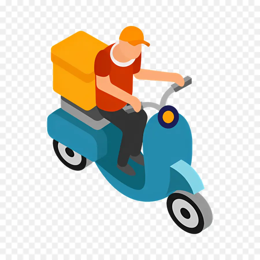 Livreur，Scooter PNG