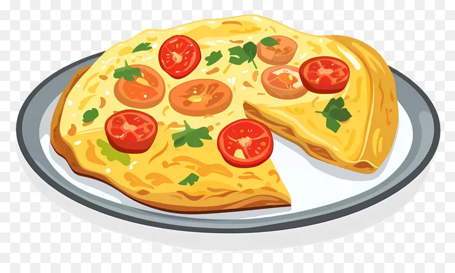 Omelette Espagnole，Omelette Aux Tomates PNG