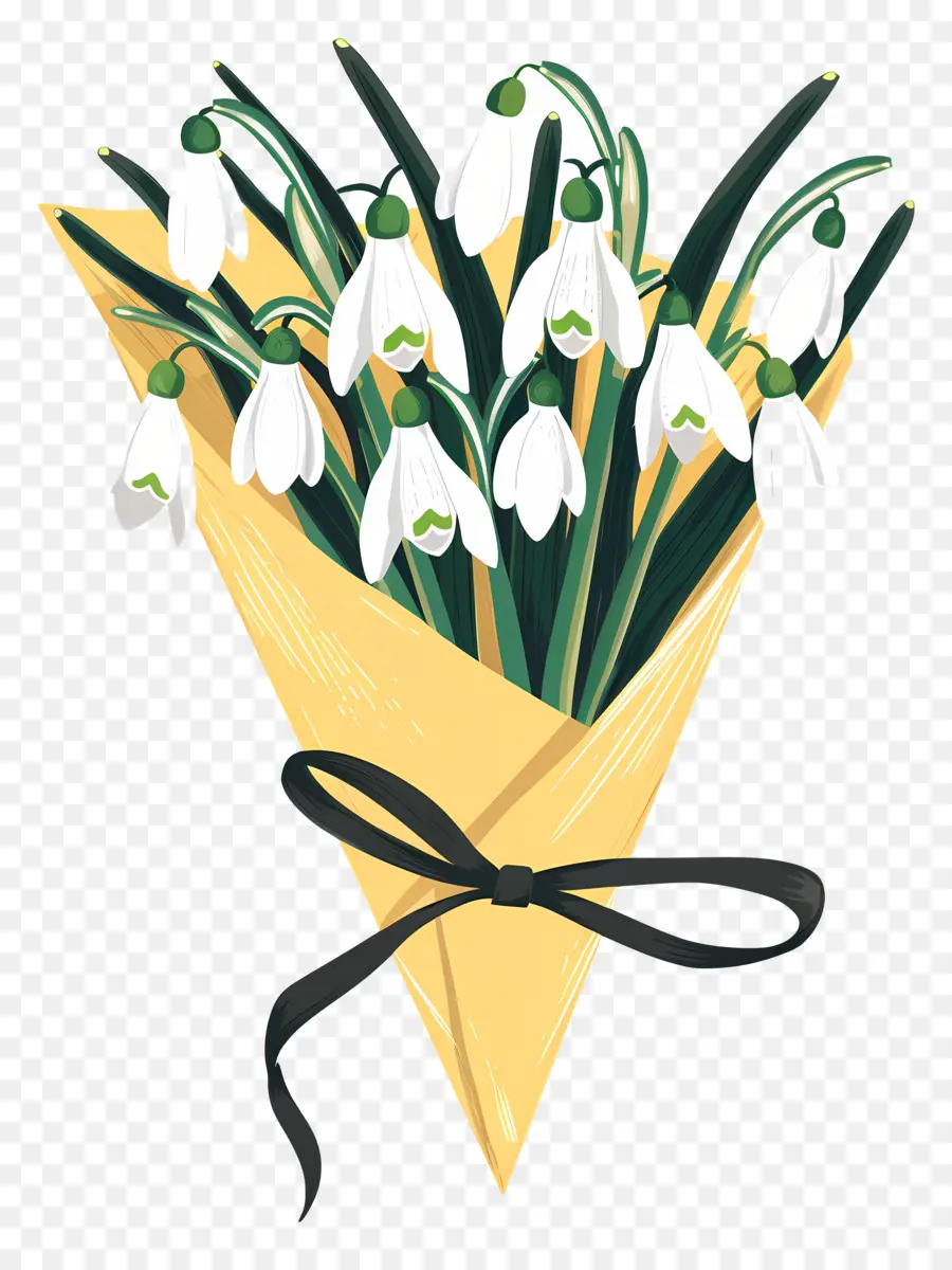 Bouquet De Fleurs Perce Neige，Bouquet De Fleurs PNG