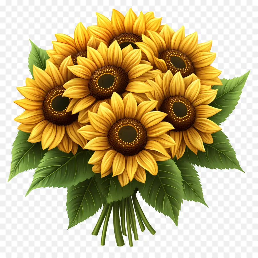 Bouquet De Tournesol，Tournesols PNG