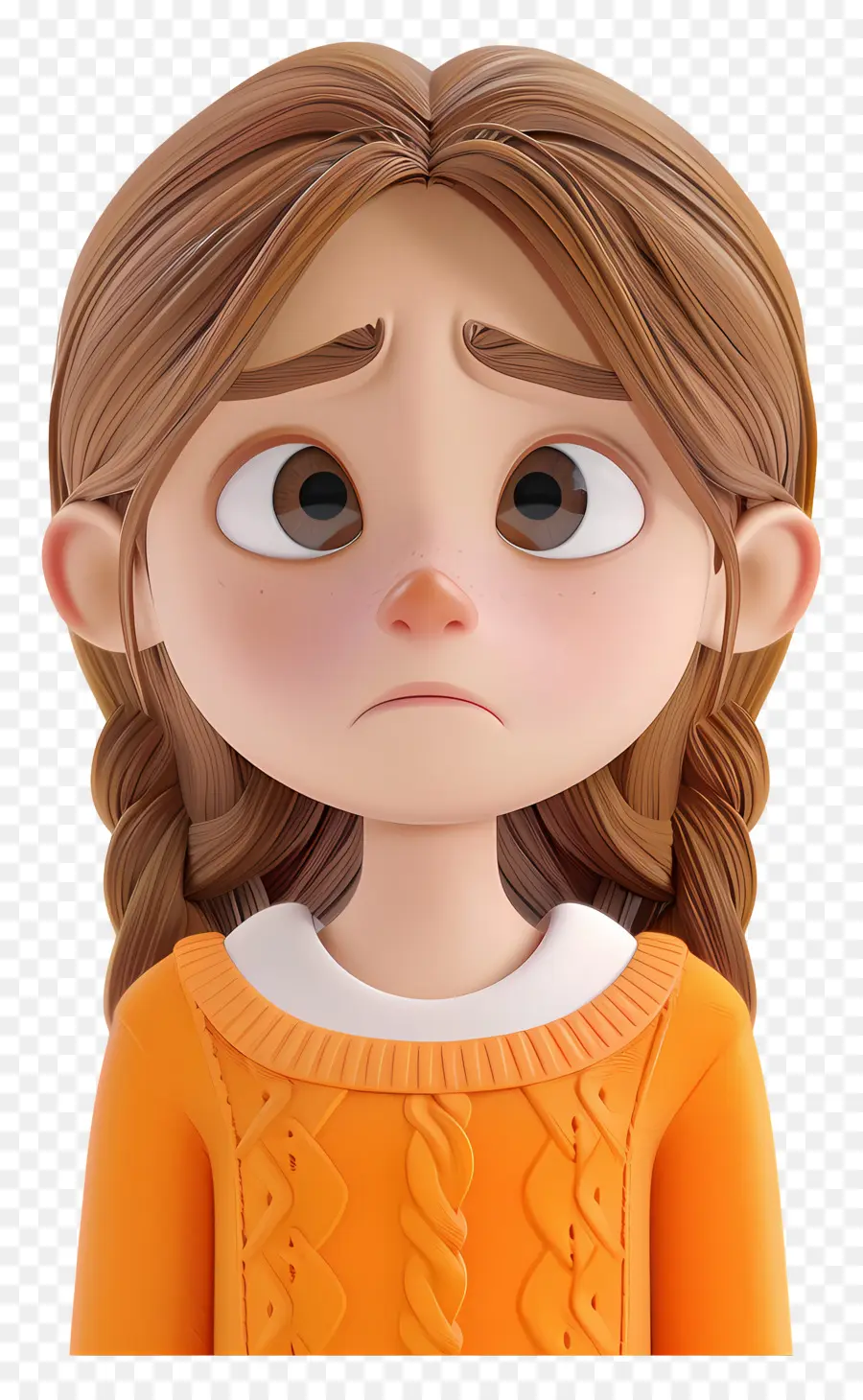 Fille Triste，Dessin Animé PNG