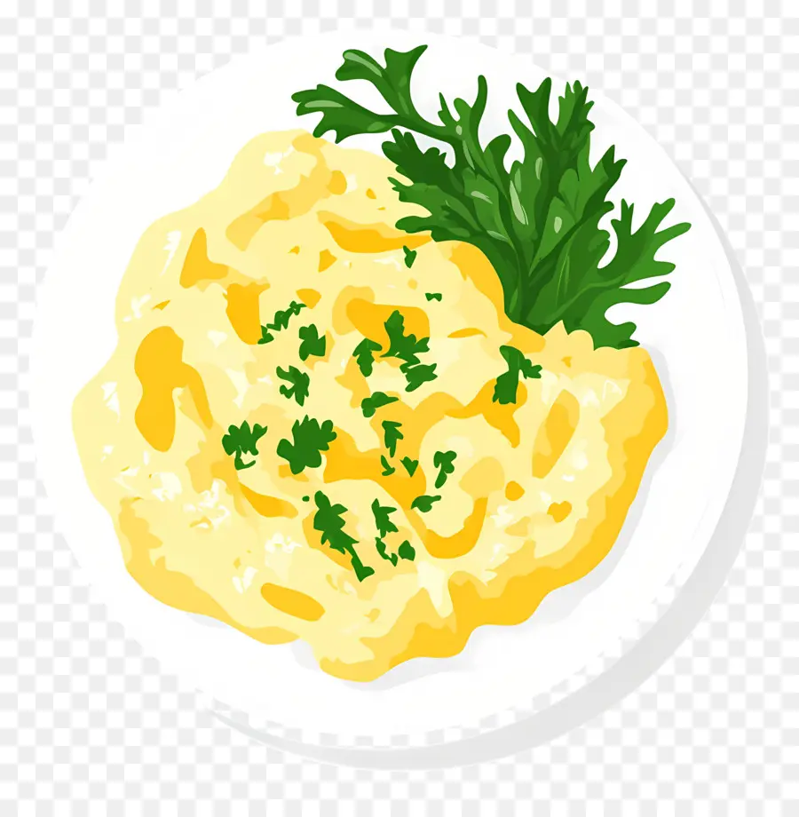 Oeufs Brouillés，Persil PNG