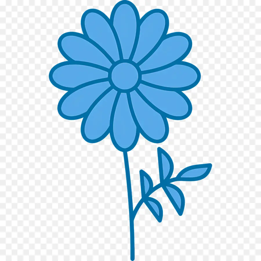 Fleur De Marguerite，Fleur Bleue PNG