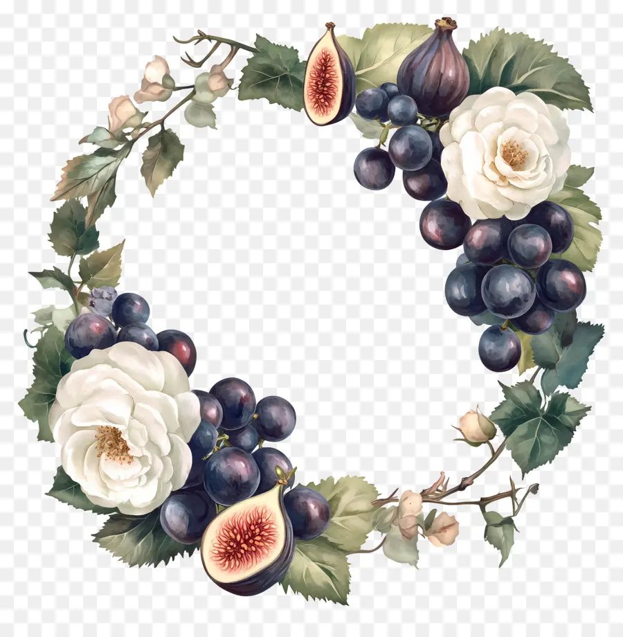 Couronne De Raisin，Couronne Florale PNG