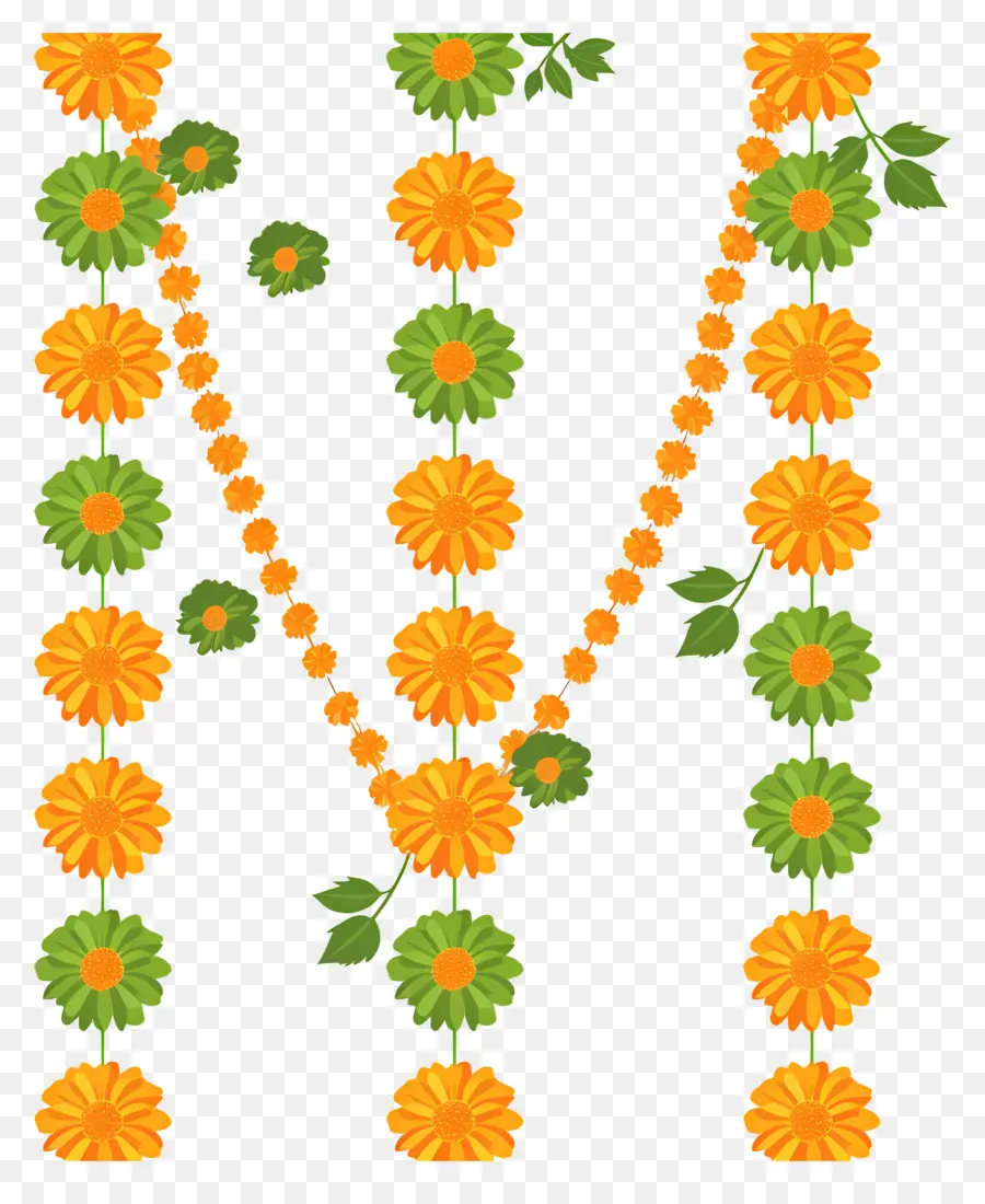 Guirlande De Soucis，Guirlande De Fleurs PNG