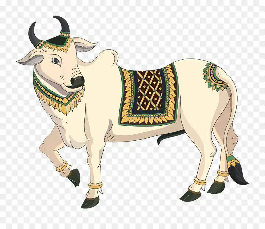 Vache Indienne，Vache Décorée PNG