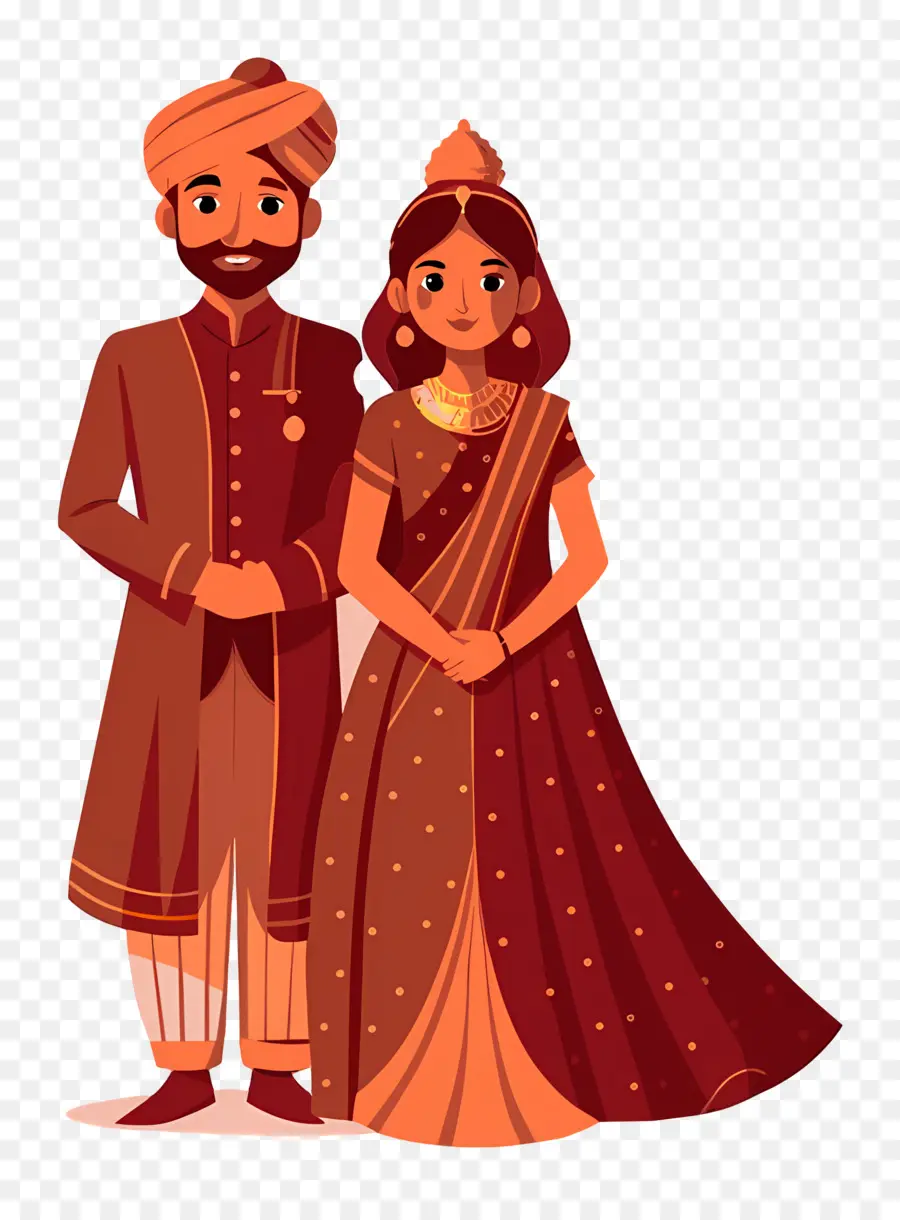 Couple De Mariage Indien，Couple PNG