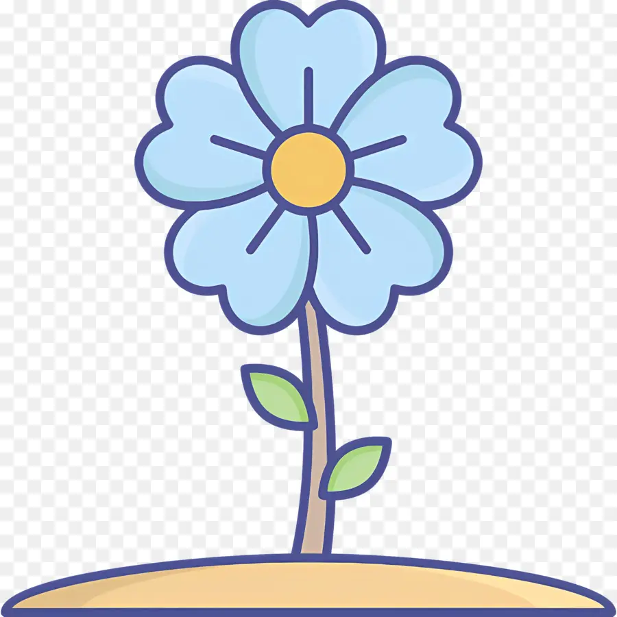 Fleur De Marguerite，Fleur Bleue PNG