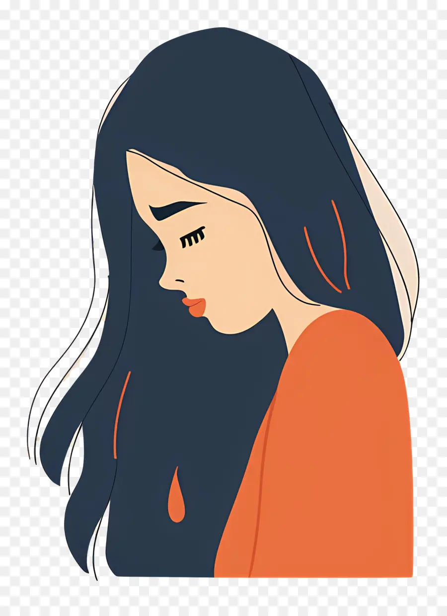 Femme Qui Pleure，Fille Triste PNG