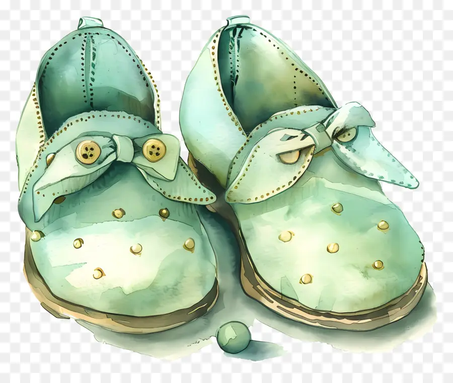 Chaussures De Bébé，Chaussures Aquarelle PNG