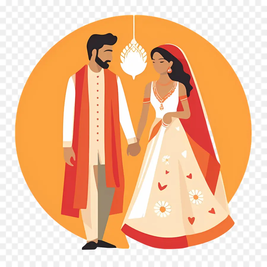 Couple De Mariage Indien，Couples De Mariage PNG