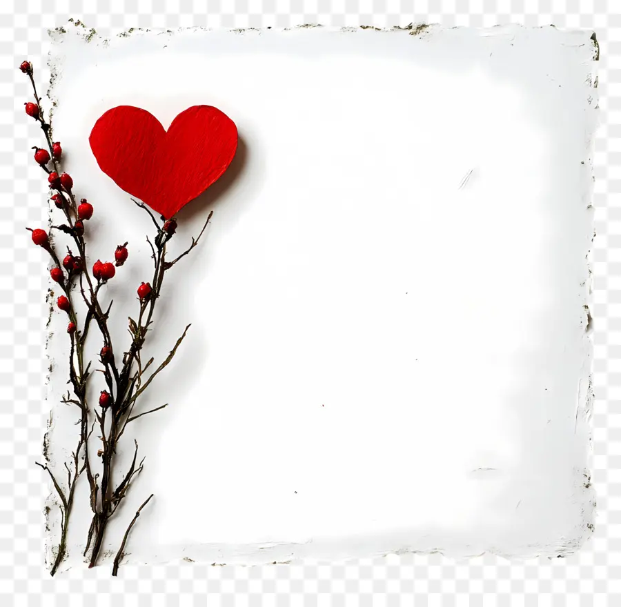 Note D'amour，Coeur Et Branche PNG