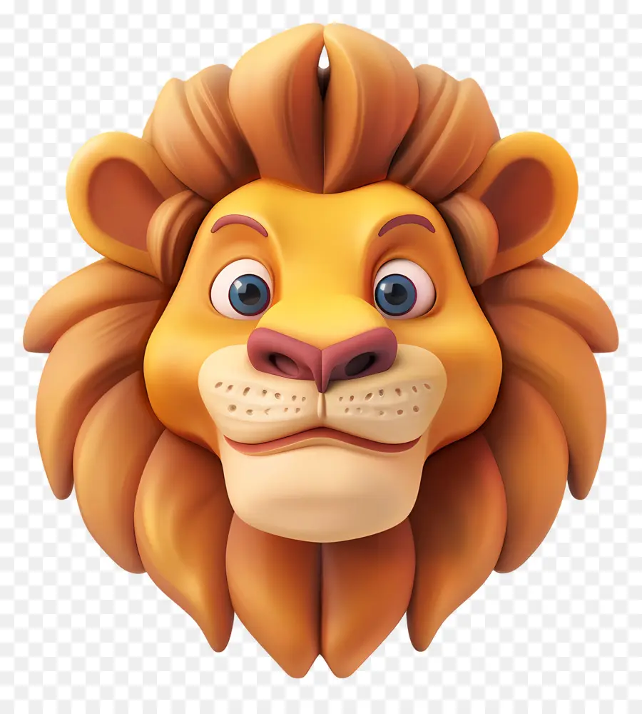 Visage De Lion De Dessin Animé，Lion PNG