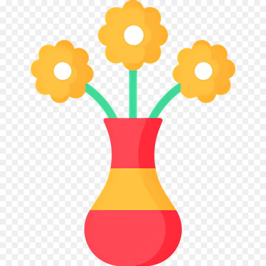 Fleur De Marguerite，Vase à Fleurs PNG