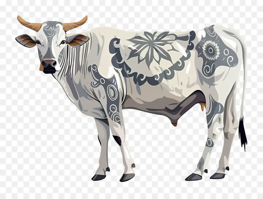 Vache Indienne，Vache Décorée PNG