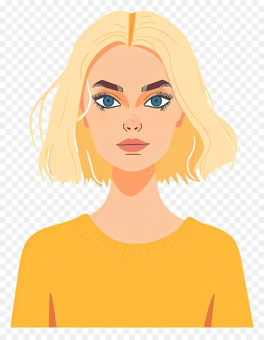 Femme Blonde，Portrait PNG