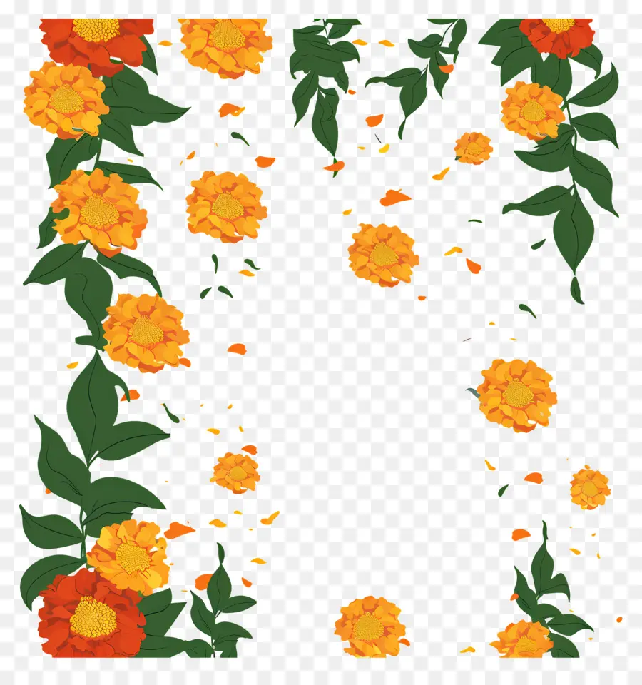 Guirlande De Soucis，Guirlande De Fleurs PNG