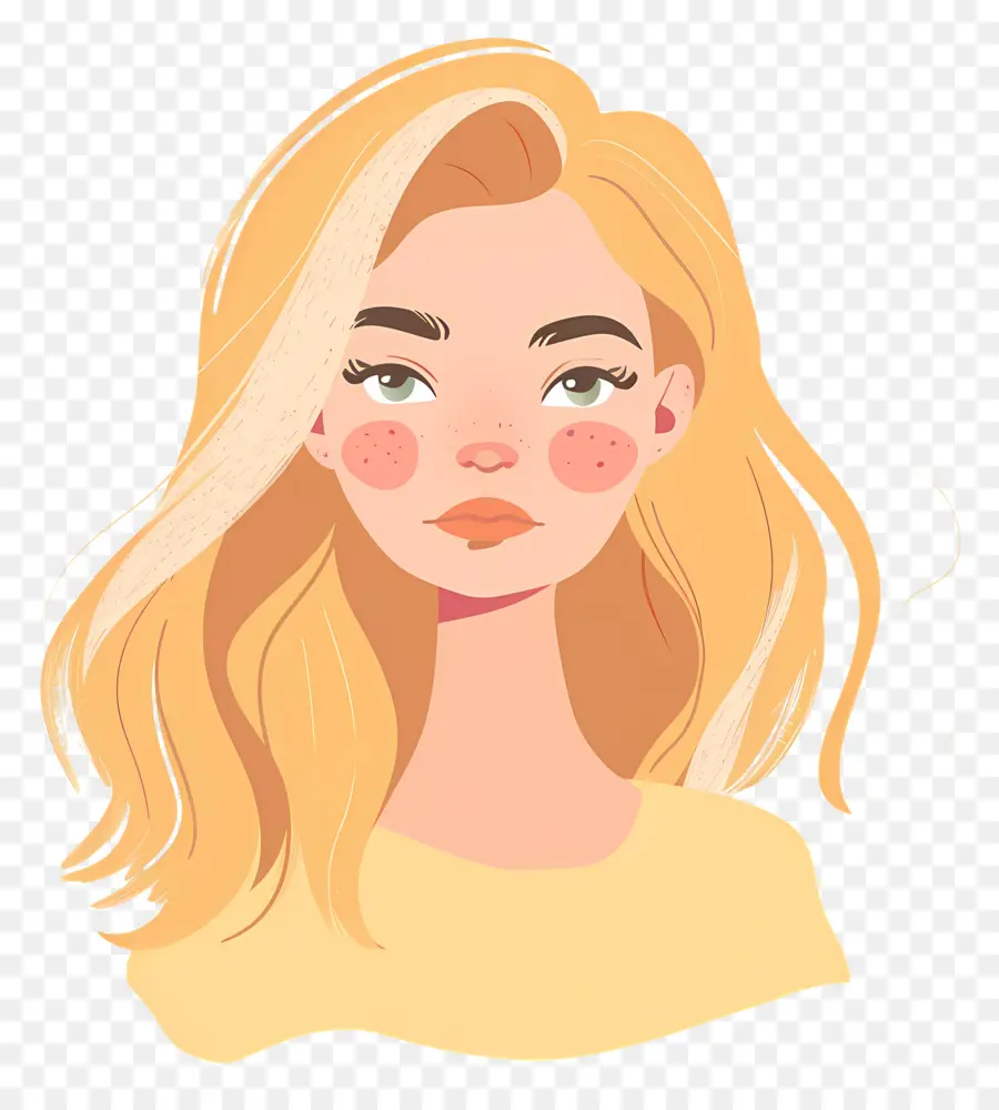 Femme Blonde，Portrait De Femme PNG