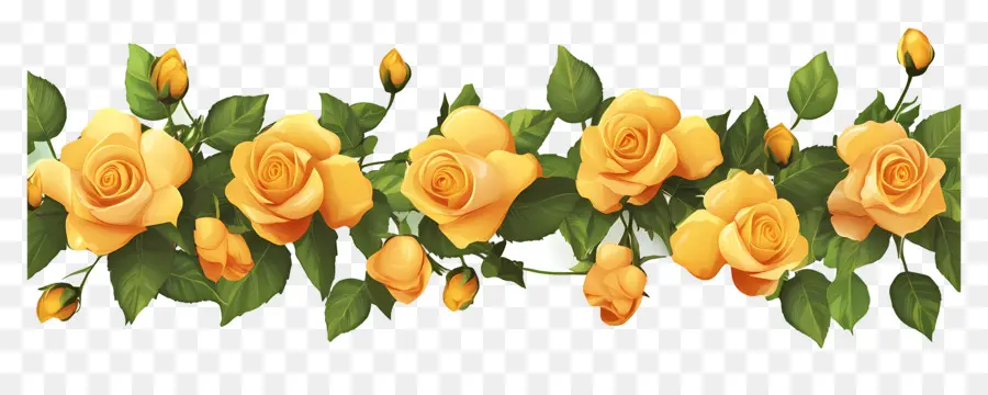 Roses Jaunes，Bouquet PNG