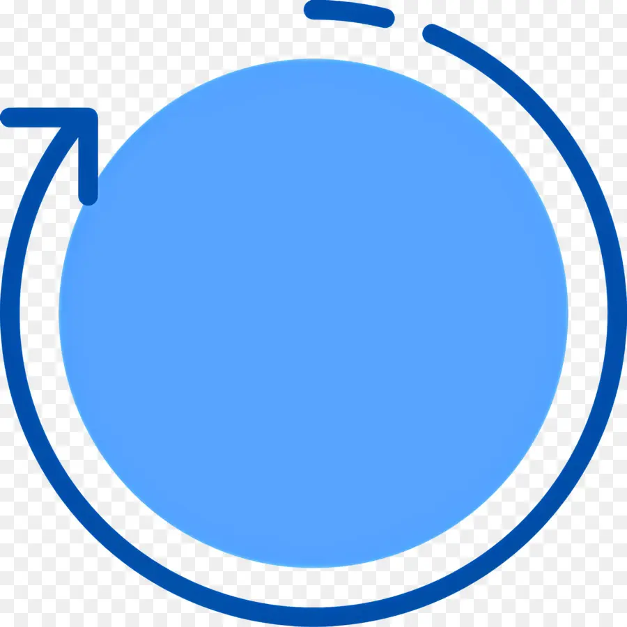 Flèche Circulaire，Flèche De Cercle Bleu PNG