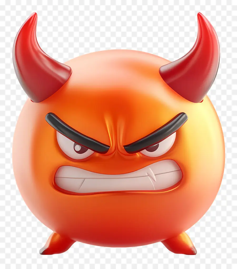 Diable Emoji，En Colère PNG