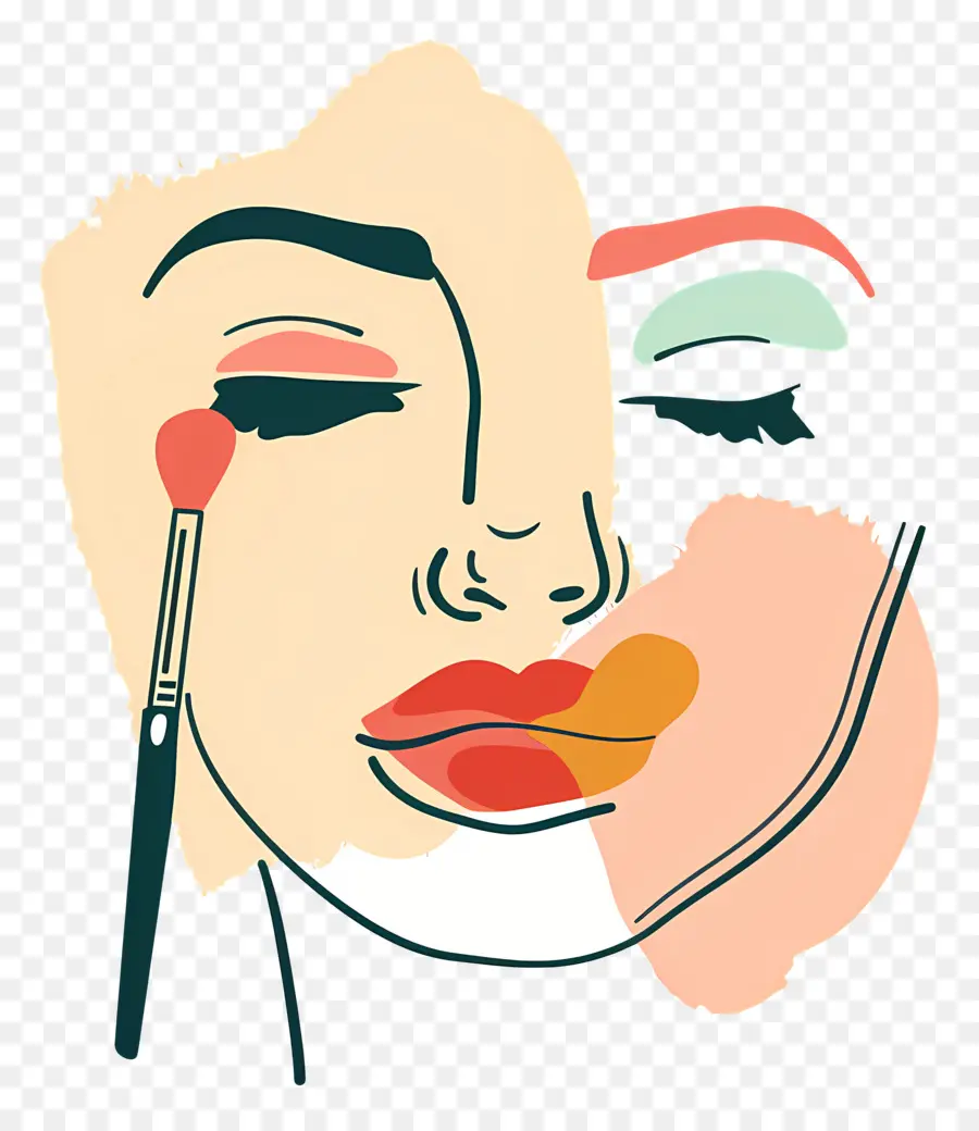 Femme De Maquillage，Se Maquiller PNG