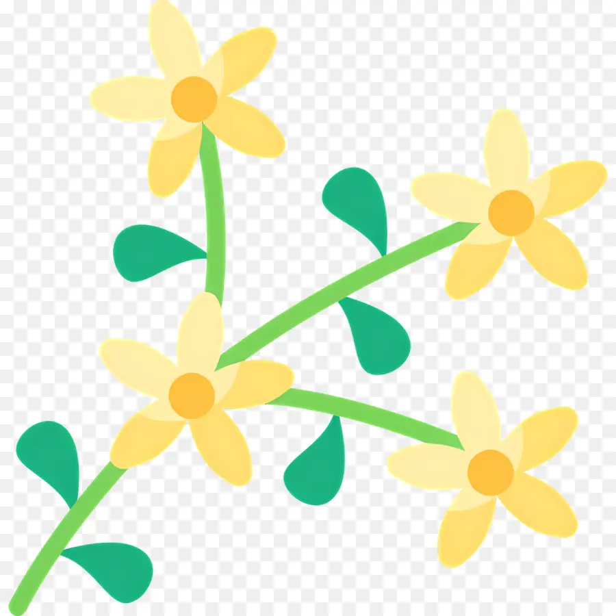 Fleur De Jasmin，Fleurs Jaunes PNG