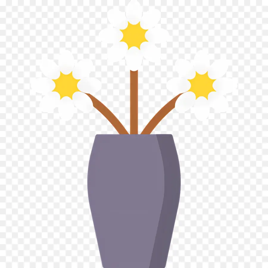 Fleur De Marguerite，Vase à Fleurs PNG