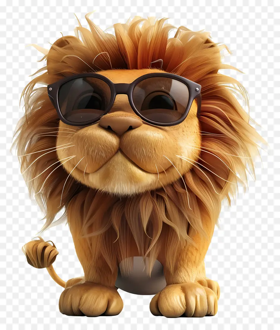 Lion Dessin Animé，Lion Avec Des Lunettes PNG