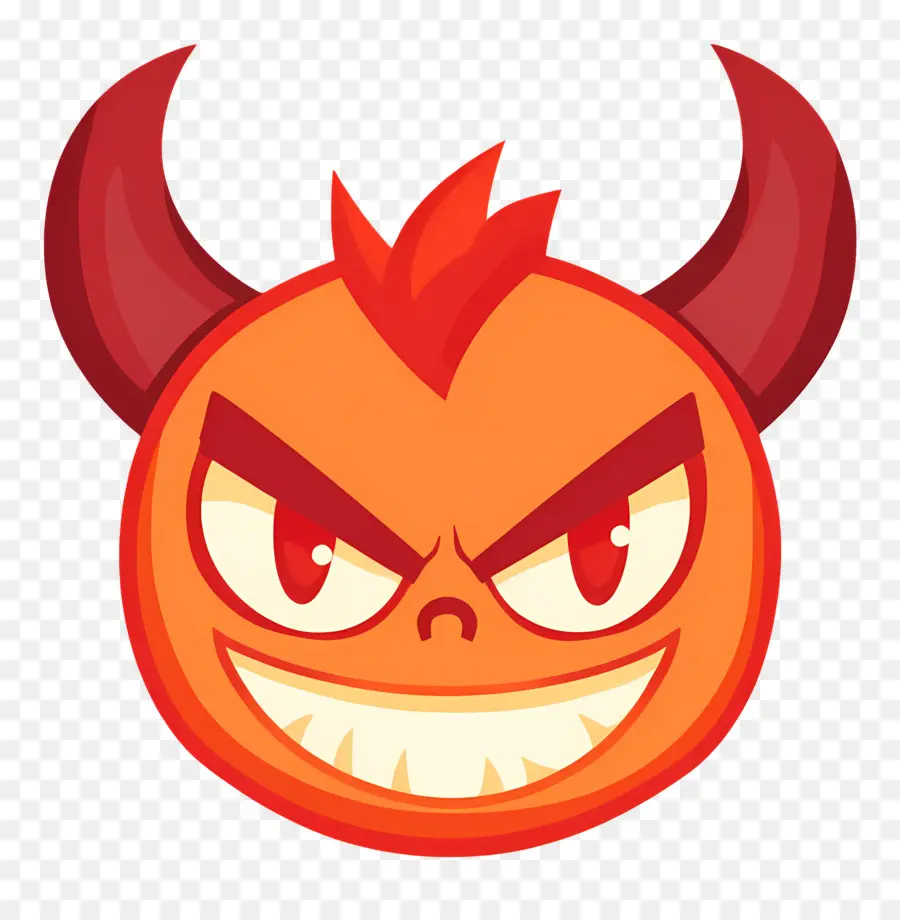 Diable Emoji，Cornes PNG