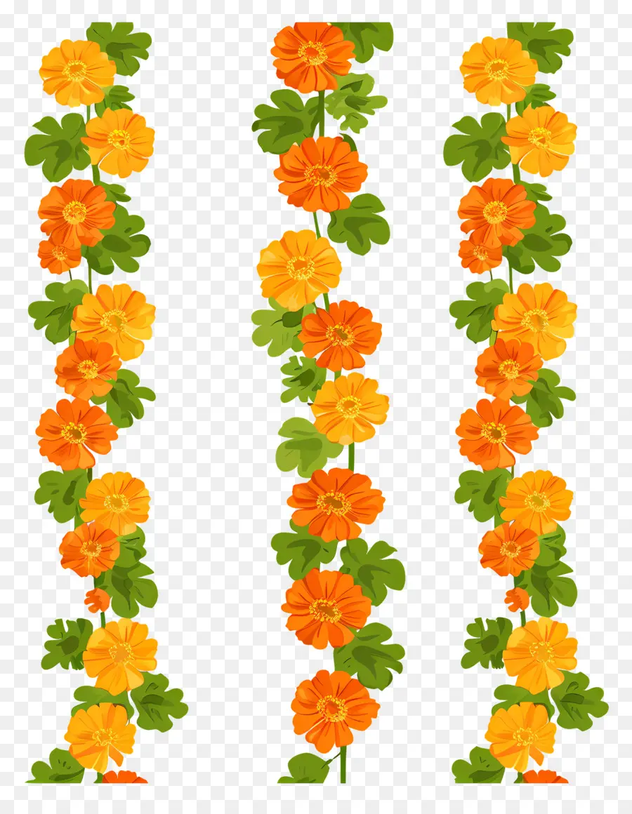 Guirlande De Soucis，Guirlande De Fleurs PNG