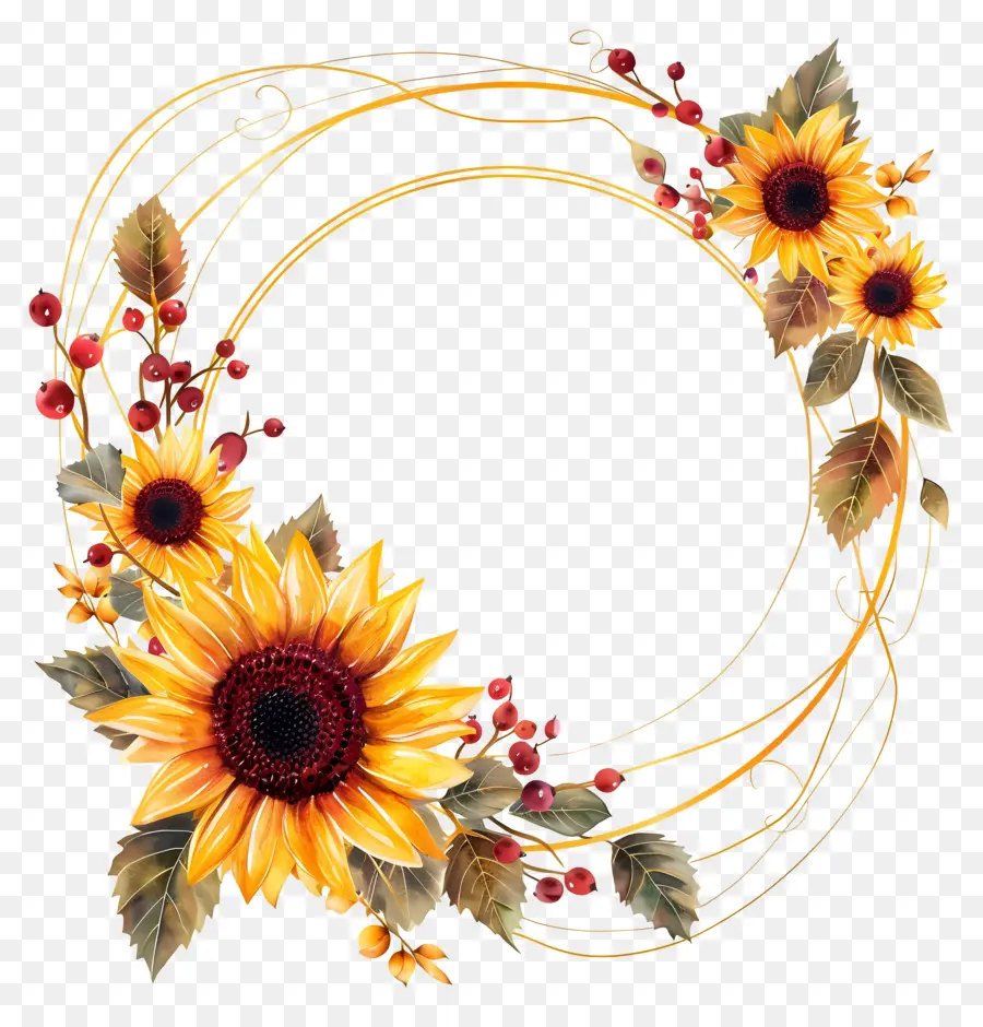 Couronne De Tournesol，Couronne PNG