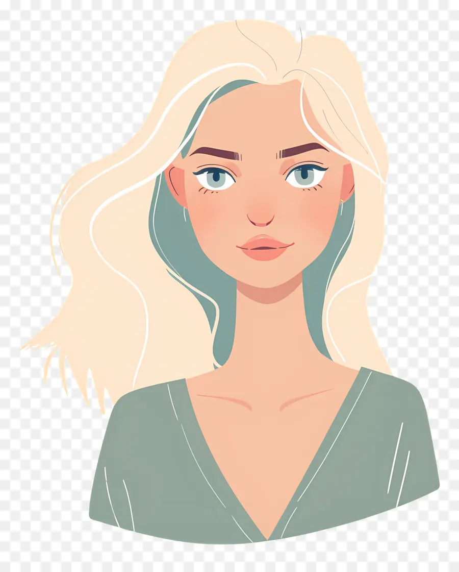 Femme Blonde，Portrait PNG