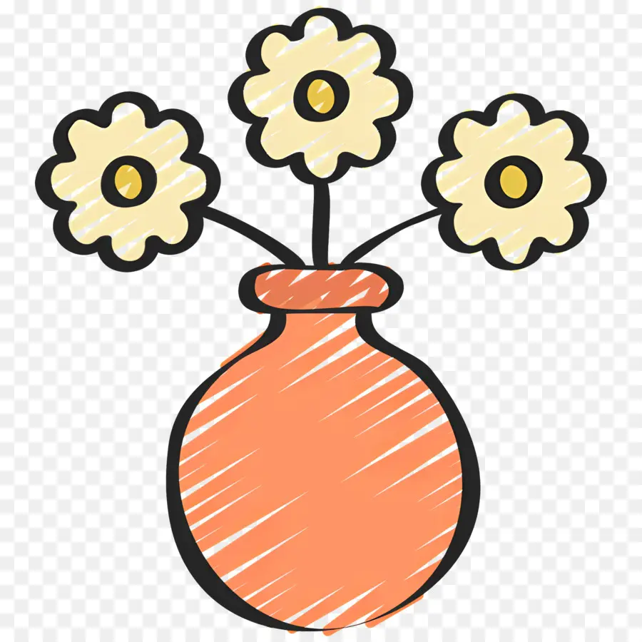 Fleur De Marguerite，Vase Avec Des Fleurs PNG