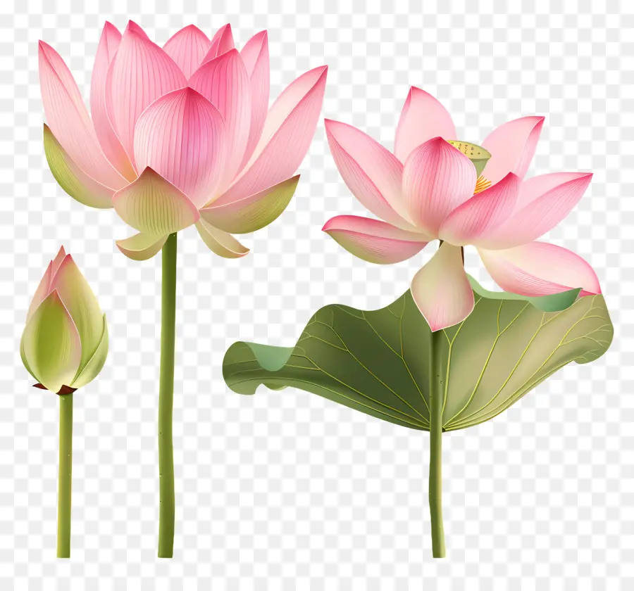 Fleurs De Lotus Roses，Fleurs De Lotus PNG