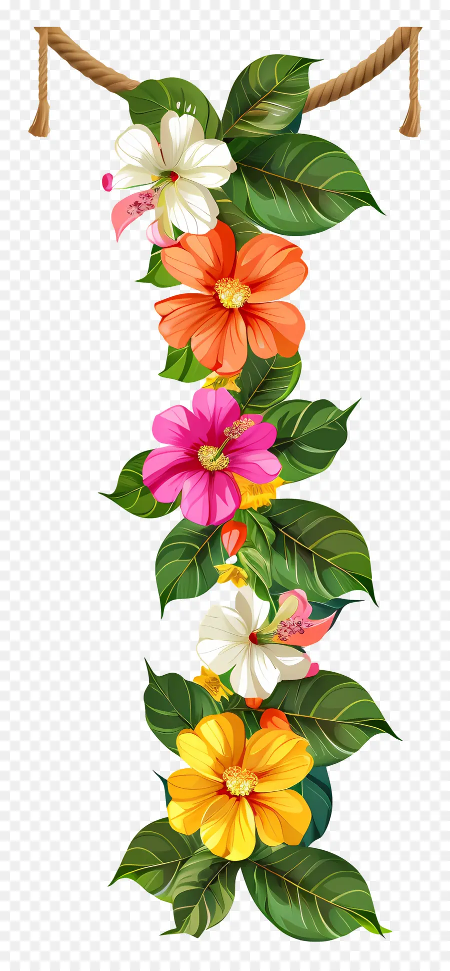 Guirlande Ougadi，Guirlande Florale PNG